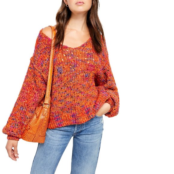 🎁 Free People Highland V-Neck Sweater